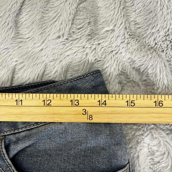 Curations Jeans Women’s 4 Skinny Medium Wash Studded Flower Distressed Hem Boho - Picture 7 of 9